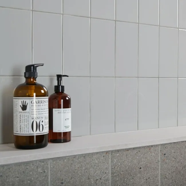 London Bridge Grey Gloss Flat Metro Wall Tiles