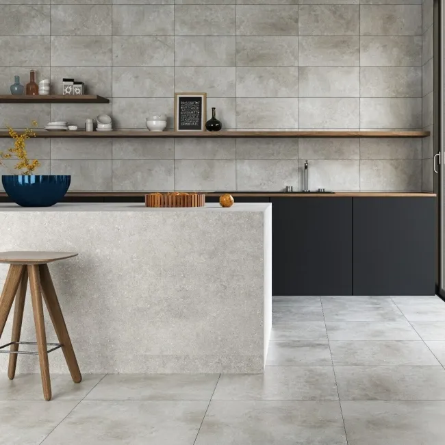 Foil Ash Metallic Stone Effect Wall And Floor Tiles