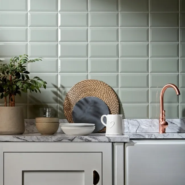 Greenwich Ceramic Gloss Green Metro Tiles