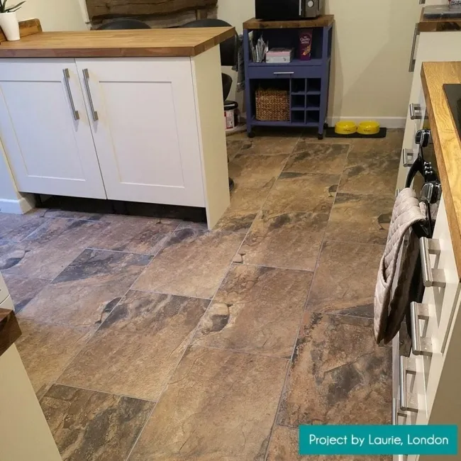 Lockstone Mocha Brown Slate Effect Wall and Floor Tiles