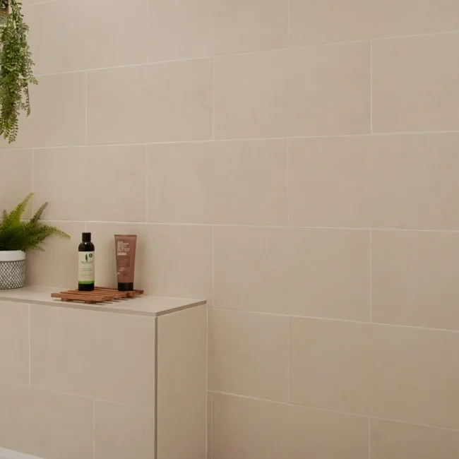 EggShell Cream Matt Stone Effect Wall Tiles