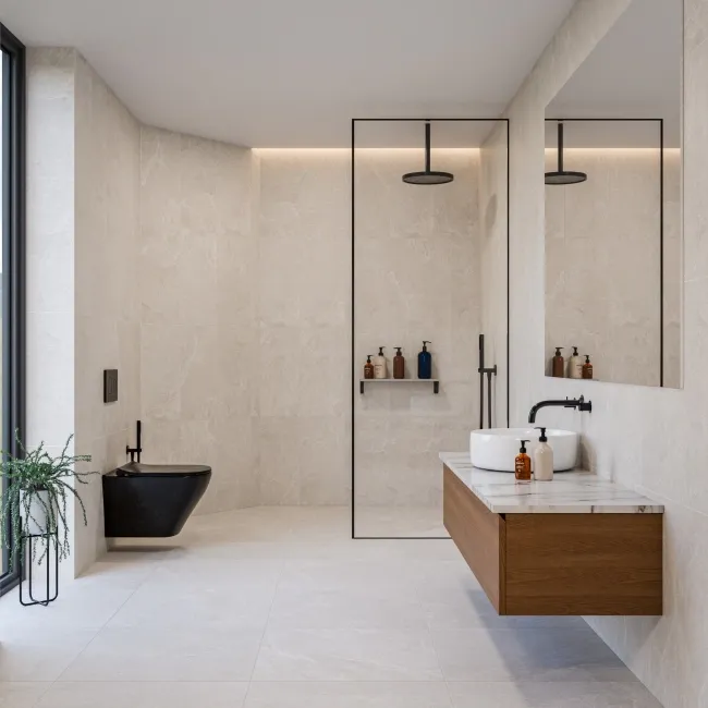 Ardesia Ivory Stone Effect Matt Porcelain Floor Tile