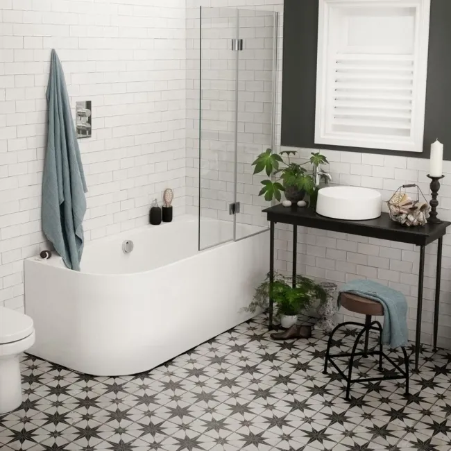 Scintilla Black Star Pattern Tiles