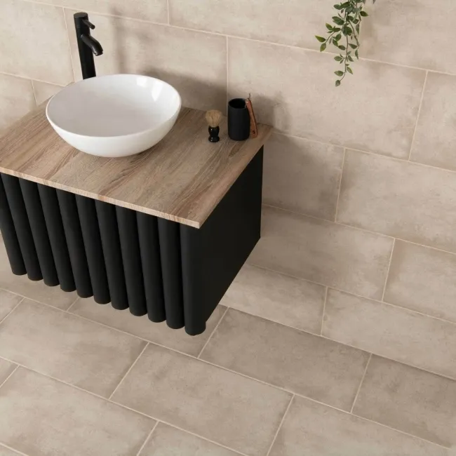 Samphire Beige Matt Stone Effect Wall And Floor Tiles