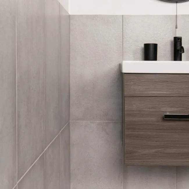 Samphire Light Grey Matt Stone Effect Wall And Floor Tiles