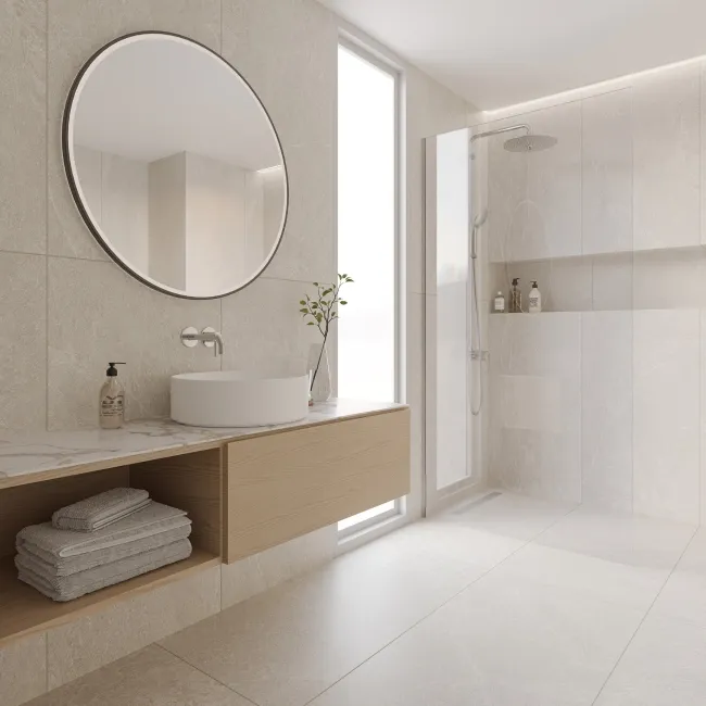 Ardesia Cream Stone Effect Matt Porcelain Tile
