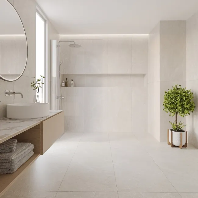 Ardesia Cream Stone Effect Matt Porcelain Tile