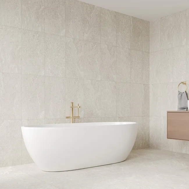 Ardesia Cream Stone Effect Matt Porcelain Floor Tile