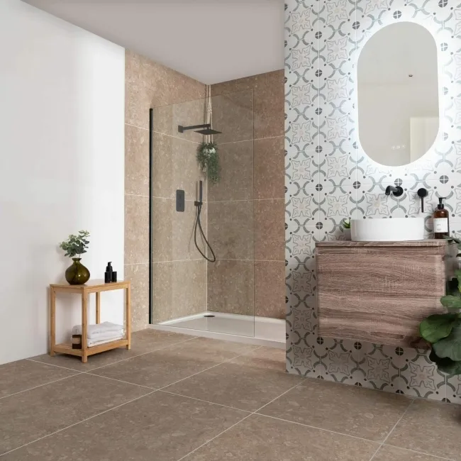 Signature Urbex Arena Grey Porcelain Matt Terrazzo Effect Tiles