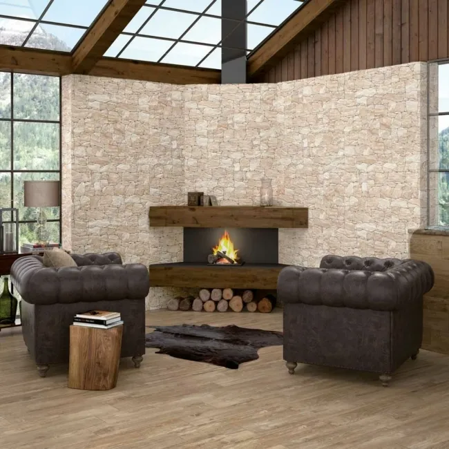 Cusco Dry Stacked Cream Limestone Effect Tiles