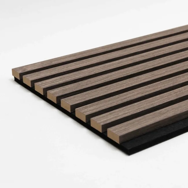 Trepanel® Walnut Brown Acoustic Half Wood Wall Panels