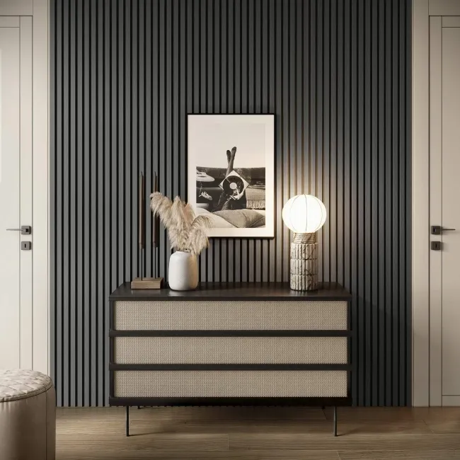 Trepanel Lite® Flexible Noir Black Acoustic Wood Wall Panels