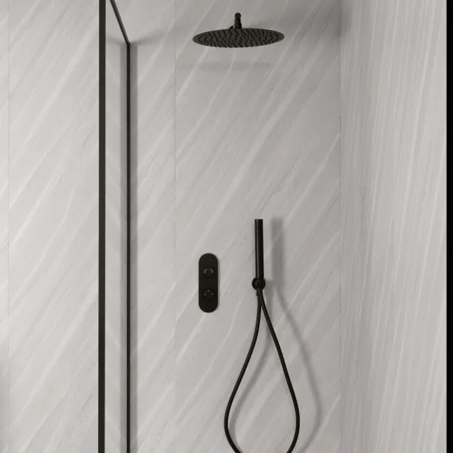 Trepanel Style® Grey Veined Stone Effect Matt WPC Laminated Wall Panel