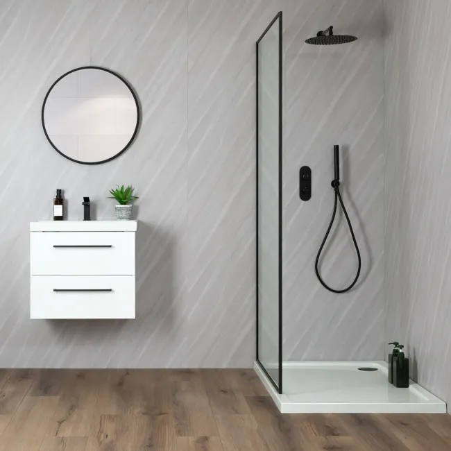 Trepanel Style® Grey Veined Stone Effect Matt WPC Laminated Wall Panel