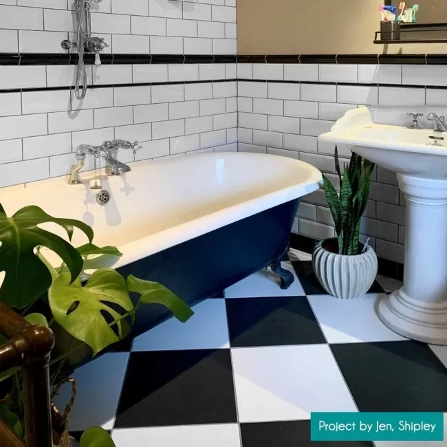 Matt Black Floor Tiles