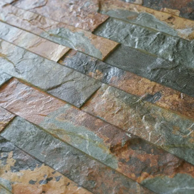 Vesuvius Dark Rustic Porcelain Split Face Effect Wall Tiles