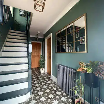 Scintilla Night Black Star Pattern Wall and Floor Tiles