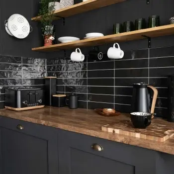 Faith Black Gloss Wall and Floor Tile