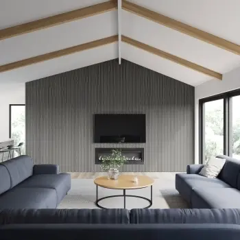 Trepanel XL® 3m Ash Grey Acoustic Wood Standard Slat Panels
