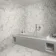 Voronoi White Marble Effect Hexagon Tiles