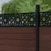LuxeLine Composite Fence Panel Walnut 6ft High - Moroccan Decorative Screen with Aluminium Post