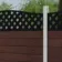 LuxeLine Composite Fence Panel Walnut - Curve Top Lattice Decorative Screen for Own Post