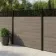 LuxeLine Composite Fence Panel Light Grey 6ft High - Moroccan Decorative Screen with Aluminium Post