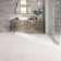 Serenity White Rectified Matt Stone Effect Tile 600x600