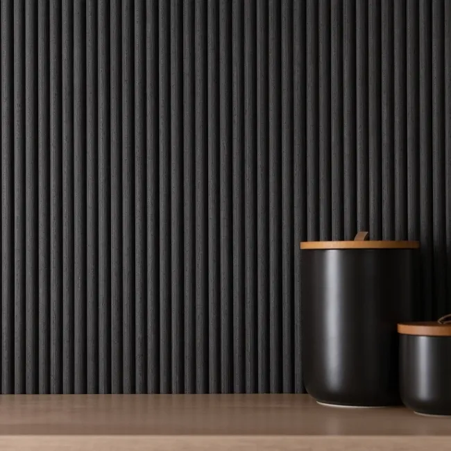 Trepanel Flex® Noir Black Flexible Wood Panels 1200x600
