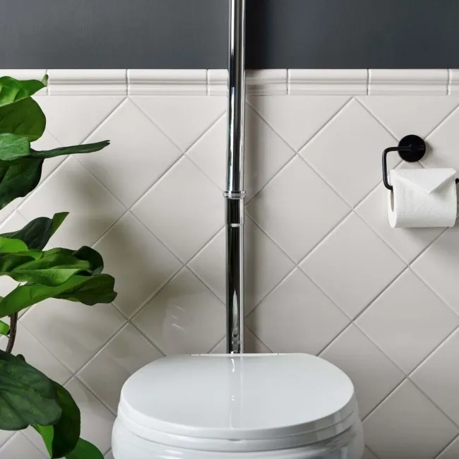 Capsule® Cotton White Gloss Flat Victorian 150x150 Wall Tiles