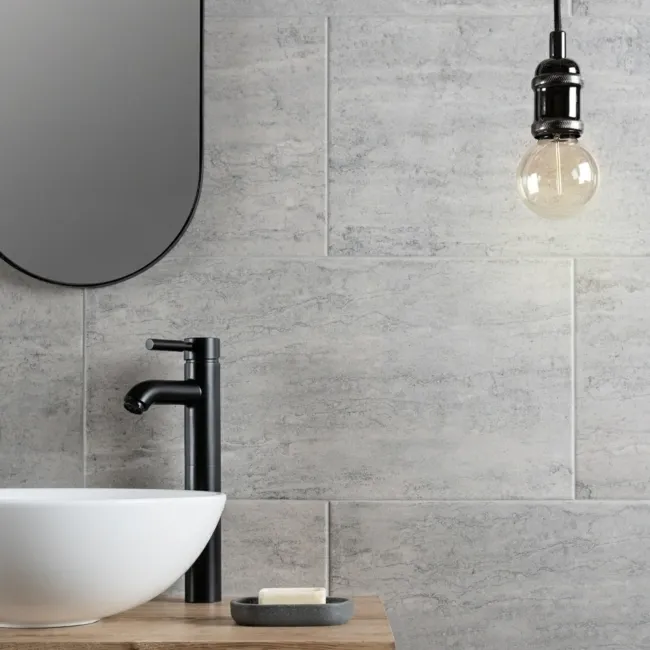 Coast Pebble Shore Grey Matt Stone Effect Wall And Floor Tiles