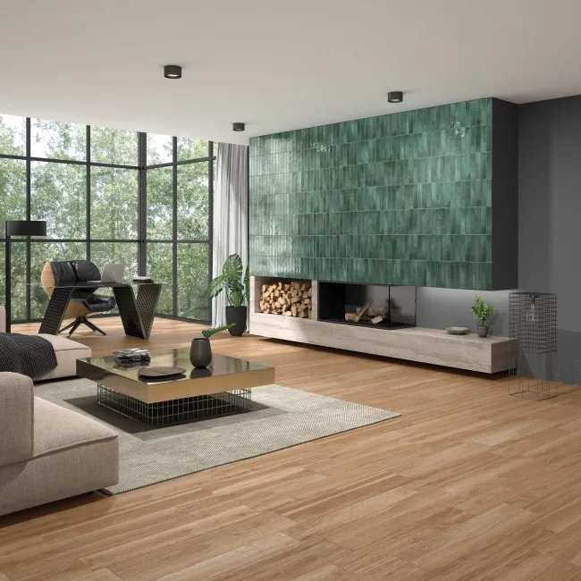 Heartwood Honey Brown Matt Rectified Wood Effect Floor Tiles 888x220
