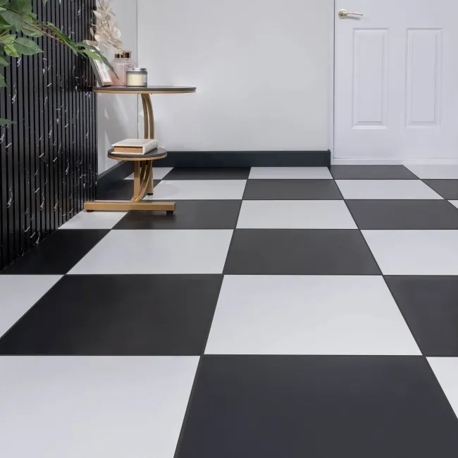 Ebony Matt Pure White Tile