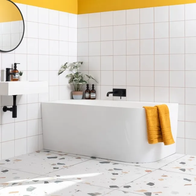 MonoEdge White Matt Ceramic Wall Tiles 200x200