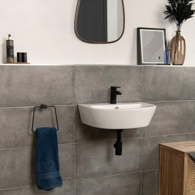 Samphire Dark Grey Matt Stone Effect Wall And Floor Tiles
