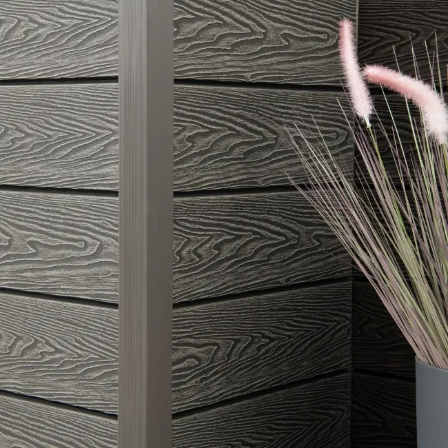 LuxeLine® Grey Textured Composite Cladding Edging Corner Trim - 2500mm