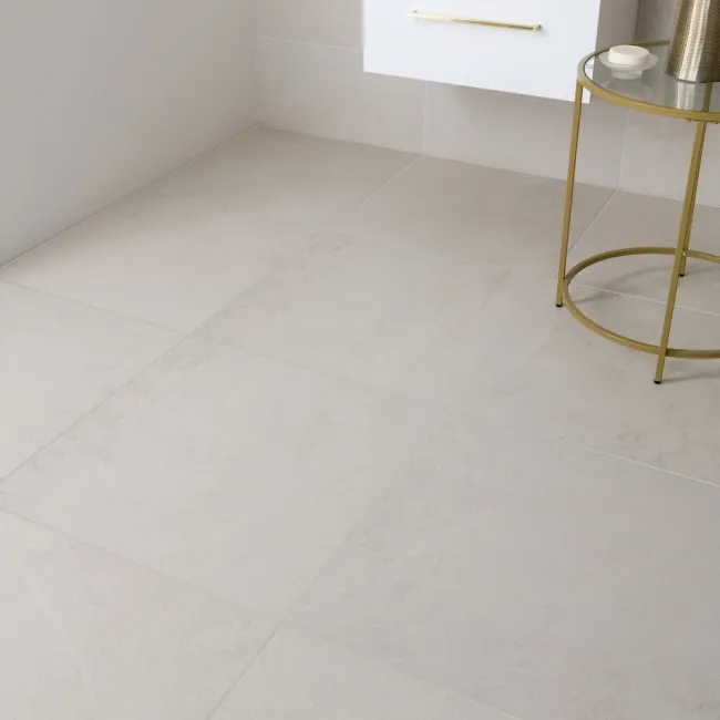 Driftstone Matt White Anti Slip Stone Effect Wall and Floor Tiles