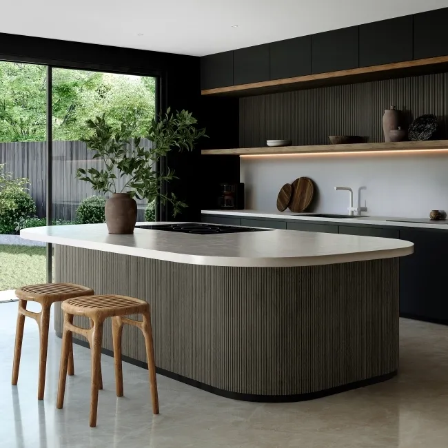 Trepanel Flex® Noir Black Flexible Wood Panels 1200x600