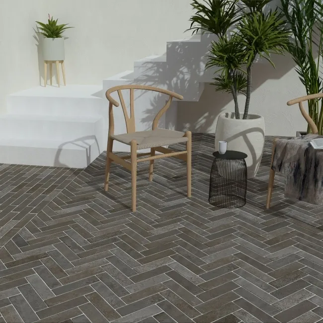 Tuscany Grey Brick Effect Matt Wall and Floor Tiles 235x62