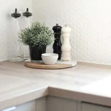 Pixel White 23x23 Hexagon Matt Mosaic Tiles