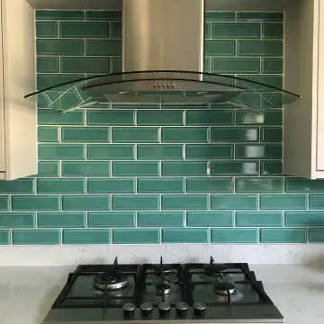 Plush Azulado Teal Green Matt Large Metro Wall Tiles