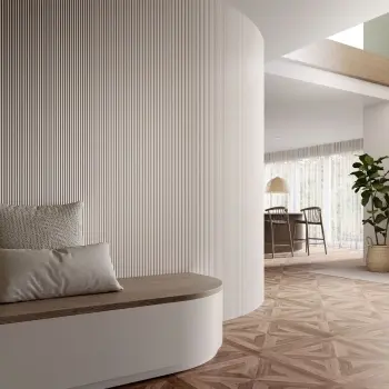 Trepanel Flex® White Flexible Wood Panels 2400x300