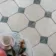 Octagon Effect Marine Blue Matt Vintage Pattern Wall and Floor Tiles