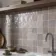 Zellige Mini Stone Grey Square Gloss Rustic Wall Tiles
