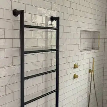 Vena Biana White Mini Bumpy Gloss Marble Effect Metro Wall Tiles