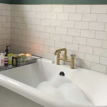 Vena Biana White Mini Bumpy Gloss Marble Effect Metro Wall Tiles
