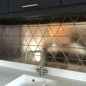 Aura Metallic Triangle Porcelain Wall Tiles
