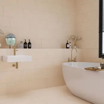 Fargo Beige Matt Stone Effect Anti-Slip Wall and Floor Tiles 600x300
