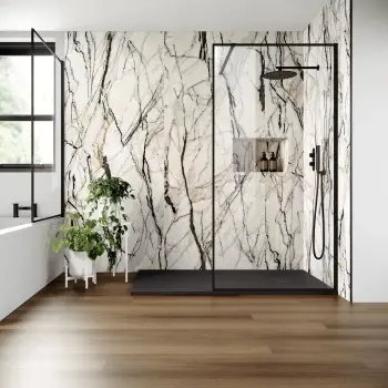 Trepanel Aqua® Gloss Multicolour Onyx Effect PVC Bathroom Wall Panel