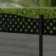 LuxeLine Composite Fence Panel Light Grey 3ft High - Curve Top Lattice Decorative Screen with Aluminium Post